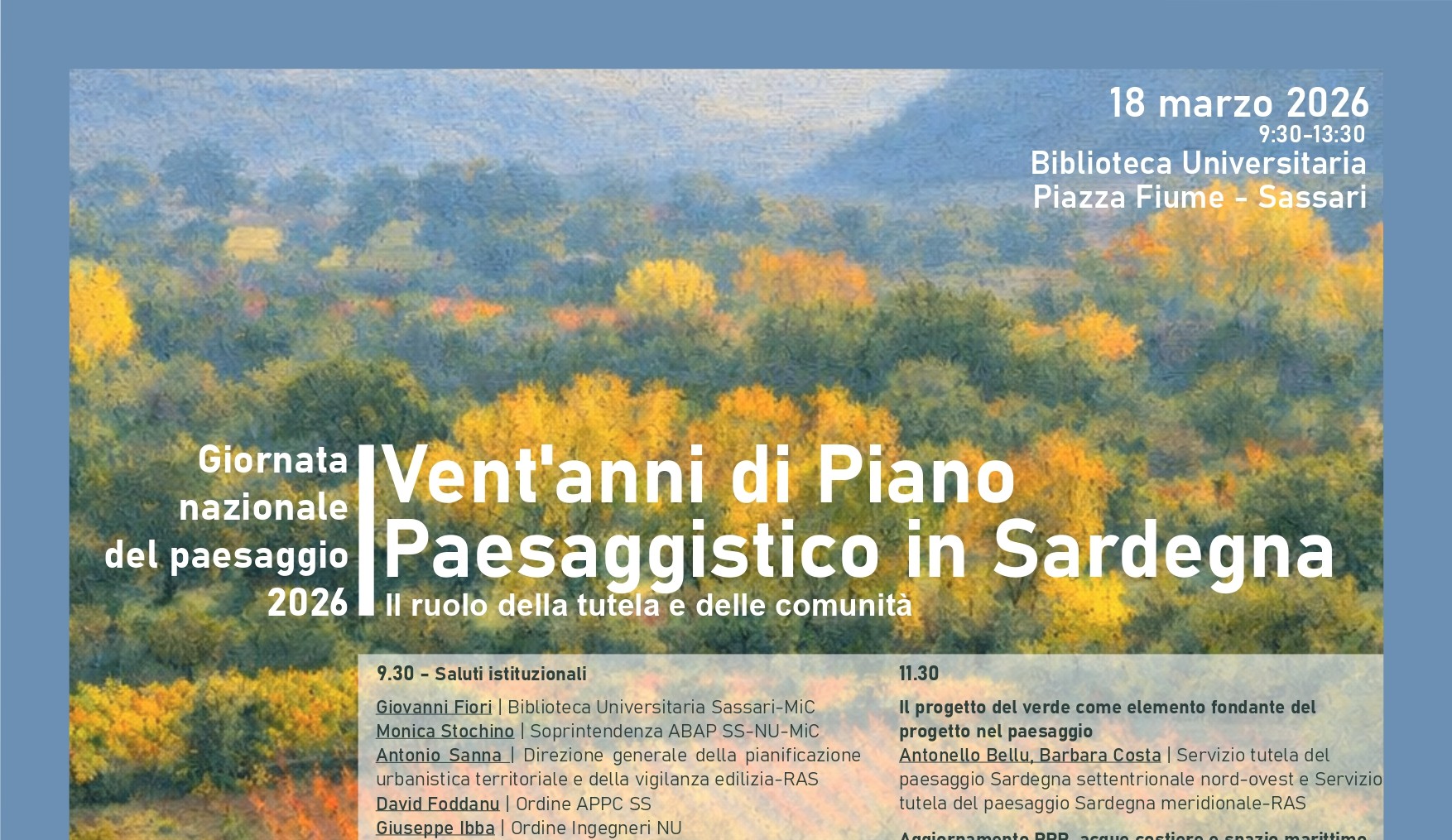 Giornata Nazionale del Paesaggio 2026 – BUSS CONVEGNO